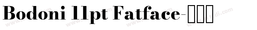 Bodoni 11pt Fatface字体转换